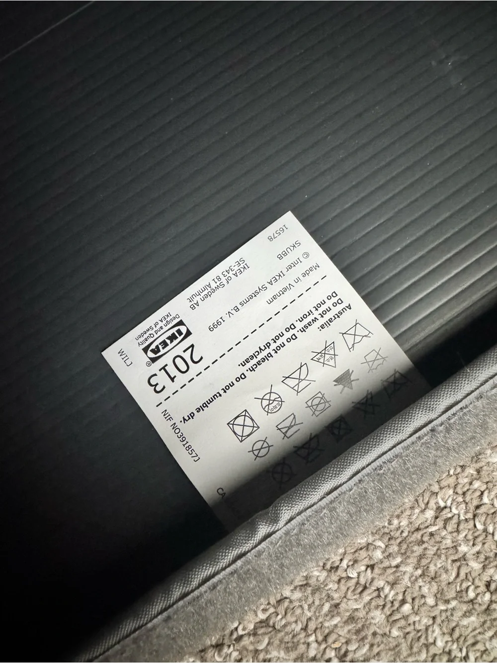 IKEA Gray Fabric Under-Bed Storage Set